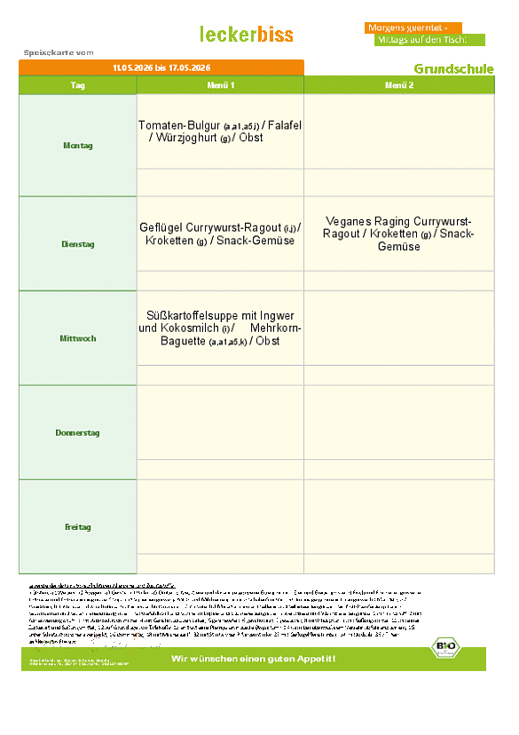Speiseplan