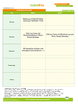 Speiseplan