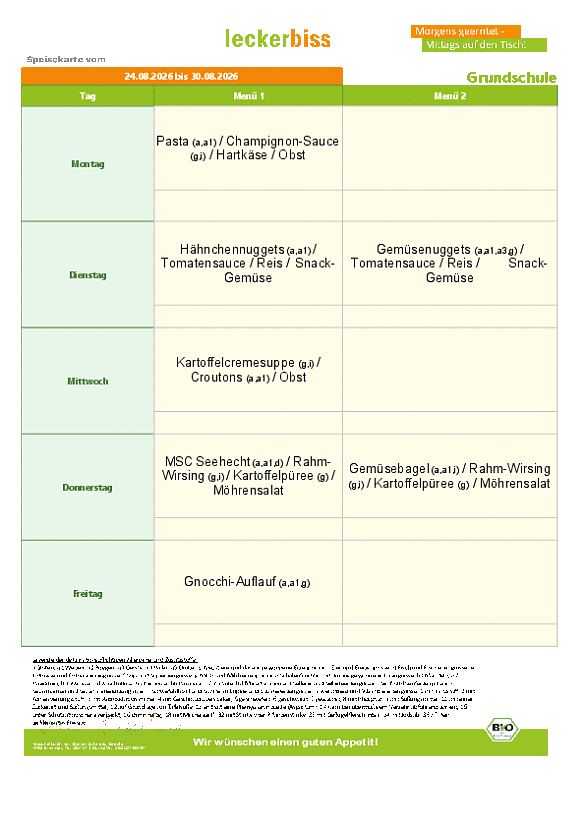 Speiseplan