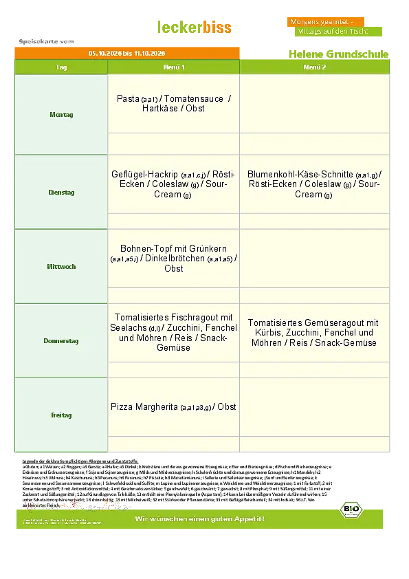 Speiseplan